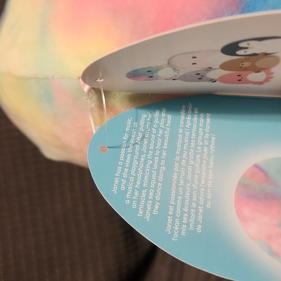 NWT Squishmallows 8" "Janet" Tie Dye Jellyfish 2021 Plush - Picture 4 of 4